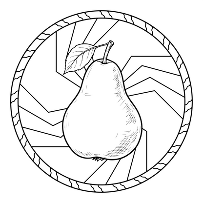 Pear Coloring Page